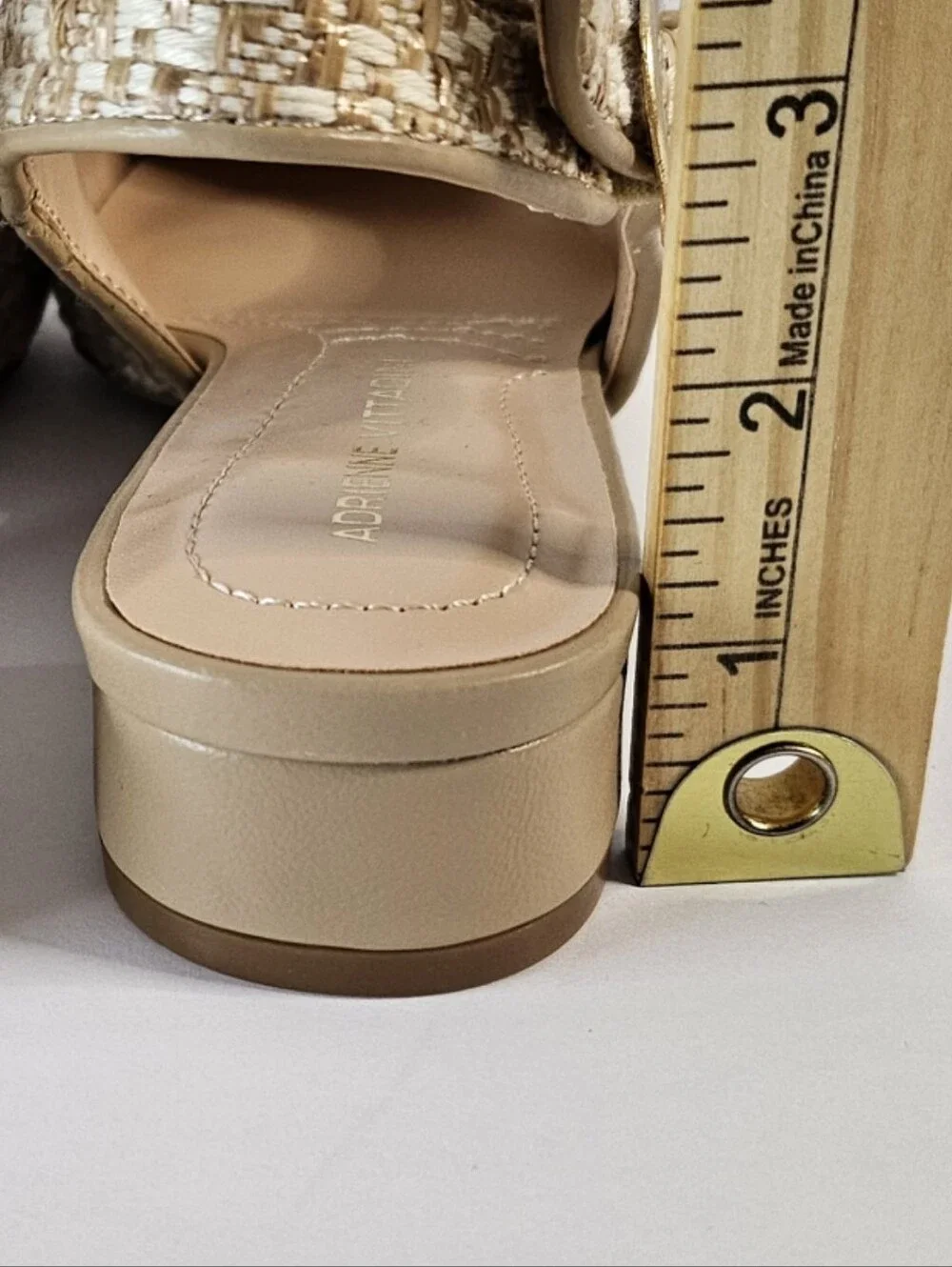 Adrienne Vittadini Papina Woven Slingback Flats 6.5 Beige Raffia Quiet Luxury